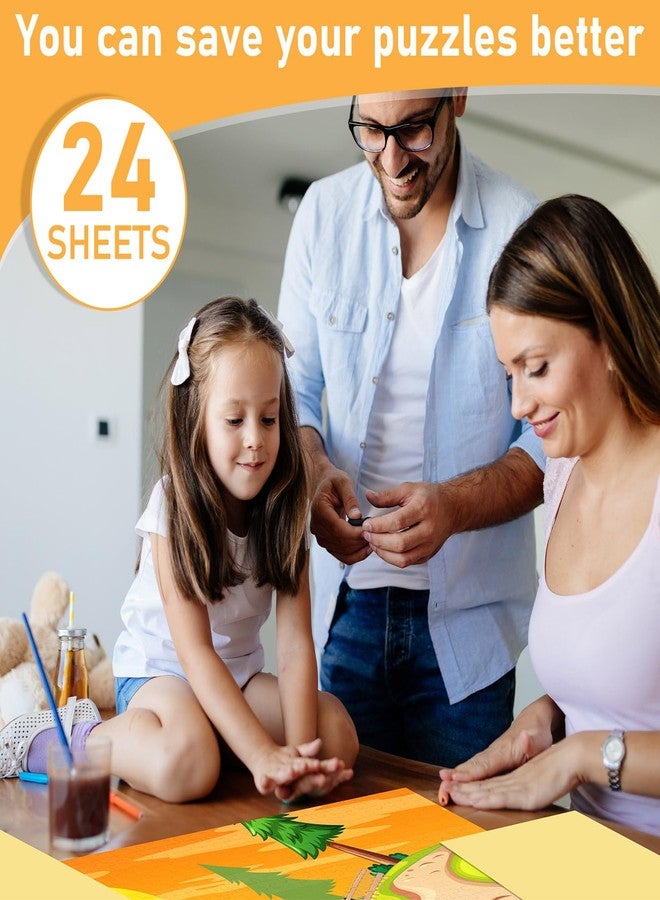 Arrowbash 24 Pcs Preserve 5 X 1000 Piece Puzzle Glue Sheets Clear Adhesive Puzzle Saver Sheets Peel and Stick Tape Extra Large Thick No Mess Grid Tape for Finished Jigsaw Framing - Image 3